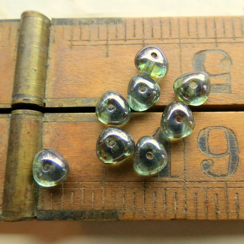 40 TALLPOTATISPÄROR. Tjeckiska glaspärlor Lumi Picasso. 6 mm. Smyckestillverkningstillbehör bild 9