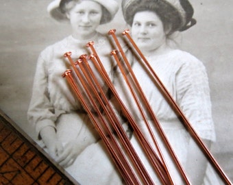 Copper Headpins: 22 Gauge Jewelry Making Supplies (10 Pieces)
