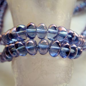 Czech Glass Nugget Spacer Beads: Denim Luster, 6mm, 50pc