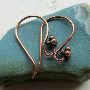 Back In Stock ANTIQUE COPPER EARWIRES . 25 mm . 5 pair (10 pieces) . Supplies, Findings for Jewelry Making