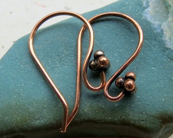Back In Stock ANTIQUE COPPER EARWIRES . 25 mm . 5 pair (10 pieces) . Supplies, Findings for Jewelry Making