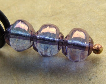 BRONZED AMETHYST BAROQUES . 30 Czech Polished Glass Beads . 8 mm beads . Supplies for Jewelry Making