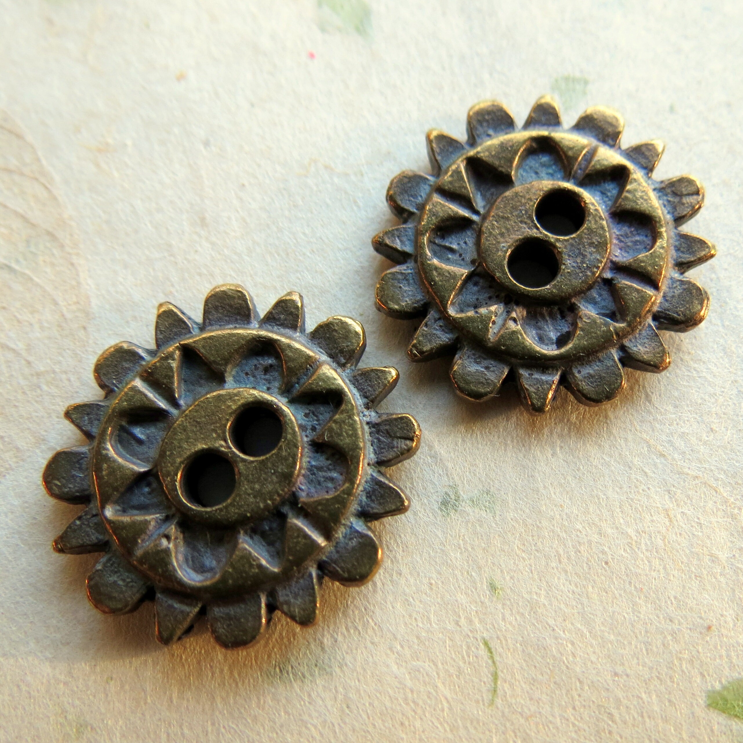 2 MYKONOS SUNSHINE BUTTONS . 20 Mm . Greek Charms and Buttons ...