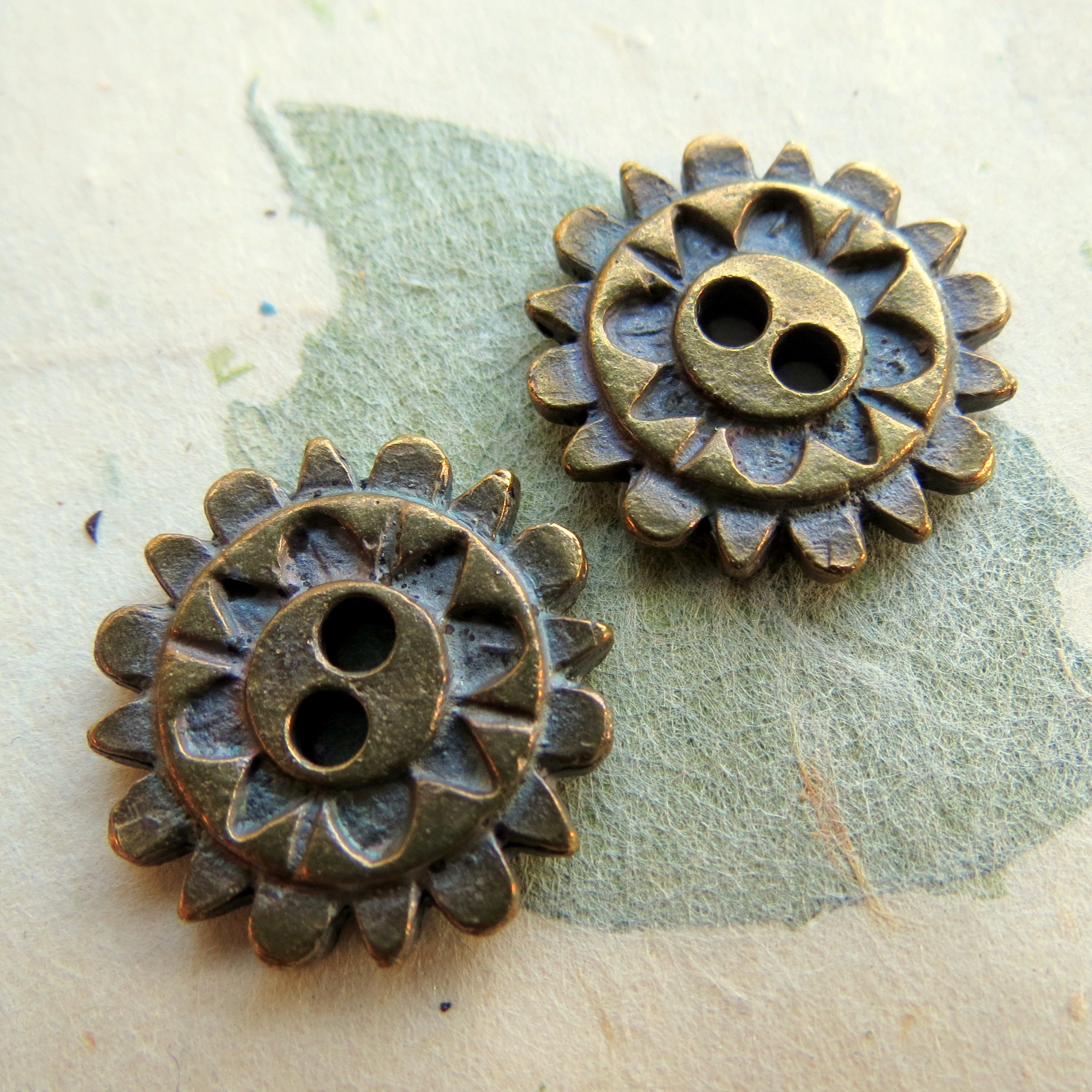 2 MYKONOS SUNSHINE BUTTONS . 20 Mm . Greek Charms and Buttons ...