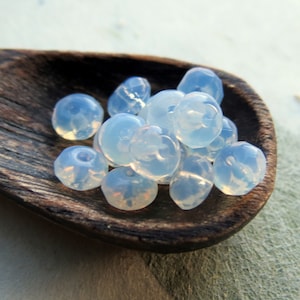 Moonglow Czech Glass Rondelle Beads: 5mm Fire Polished, Jewelry Making Supplies