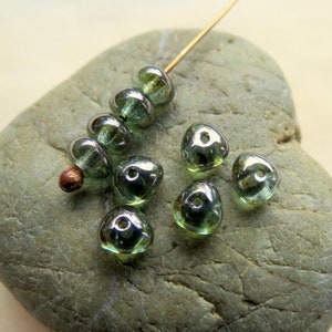 40 TALLPOTATISPÄROR. Tjeckiska glaspärlor Lumi Picasso. 6 mm. Smyckestillverkningstillbehör bild 7