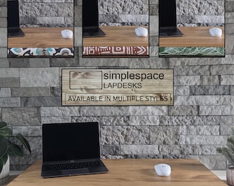 SimpleSpace Large Cushioned Handmade Solid Wood Lap Desk