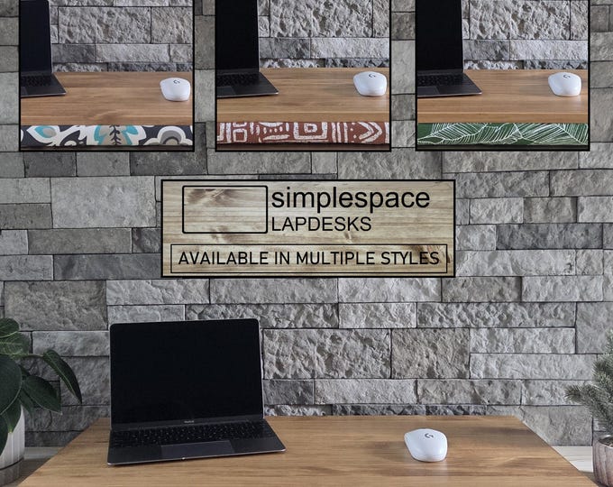 SimpleSpace Large Cushioned Handmade Solid Wood Lap Desk