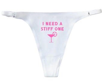 I Need a Stiff One dames witte Margarita string vriendin cadeau sexy slipje - ondeugende string - geile damesslipjes - fetisj ondergoed