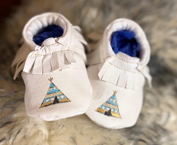 0-3 Newborn Baby Deer Hide Moccasin