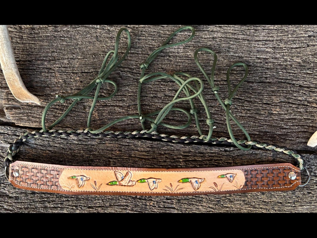 Hand Tooled Leather Duck Call Holder With Para Cord. - Etsy