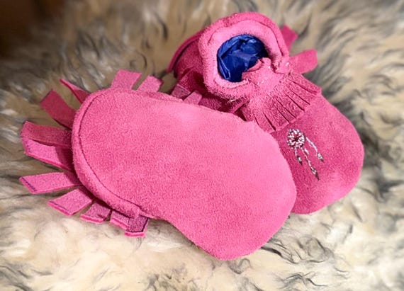 0-3 Newborn Baby Deer Hide Moccasin