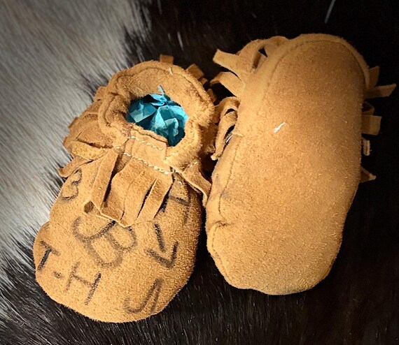 0-3 Newborn Baby Deer Hide Moccasin