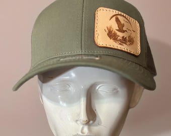 Richardson 112 Snapback Truck Cap with leather Patch