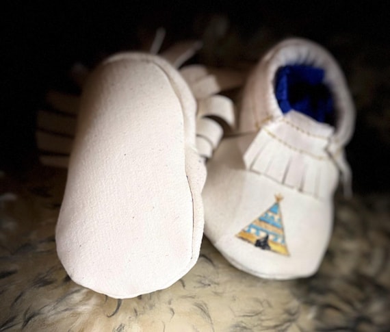 0-3 Newborn Baby Deer Hide Moccasin