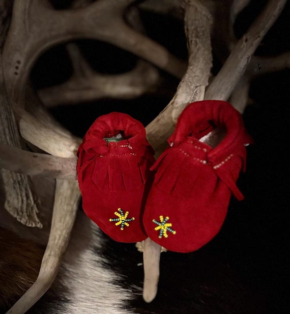 0-3 Newborn Baby Deer Hide Moccasin