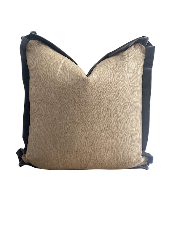 20" Pillow Cover, 20" Throw Pillow, Pleated Self Flange Pillow, Custom Decorative High End Pillows, Contrast Pillow, Velvet Flange Pillow