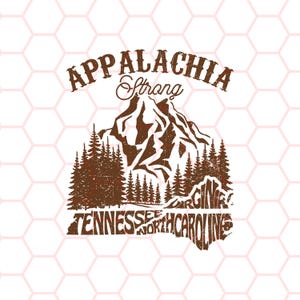 Appalachia Strong PNG, Hurricane Helene, Virginia, Tennessee, North Caroline Hurricane PNG, Sublimation Design Download Western Shirt Design