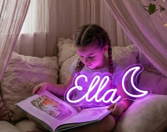 Letreros de neón personalizados, letreros LED, letreros con nombre para niños, letreros con nombre personalizados, letreros de luz de neón, regalos para niños