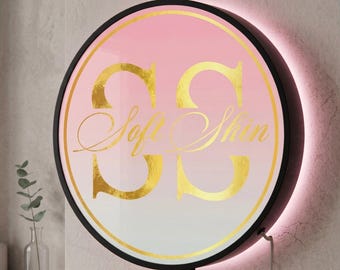 Personalized Business Sign | 3D Logo Wall Sign | Round Company Logo | Custom Branding Display