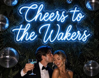 Custom Wedding Backdrop LED Light, Cheers to the Last Name Neon Sign wedding