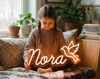 Personalized Kids Name Neon Sign, Custom Family Last Name LED Light, Wall & Home Decor,