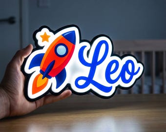 Custom LED Name Sign: Personalized Kids Room Decor, Nursery Night Light