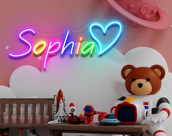 Custom Neon Sign, Kids Neon Sign, Name Neon Sign, Personalised Neon Sign, Home Decor, Wall Decor, LED Neon Light