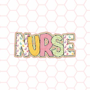 Nurse Png, Colorful, Checkered, Zebra Print, Dalmatian Dots, Hand Lettered, Medical, Occupation, Digital File, Sublimation, DTF