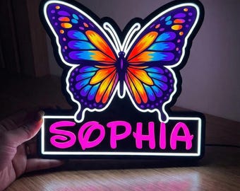 Personalized Baby Name LED Night Light Box I Nursery Name Sign | Kids Room