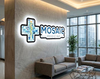 Custom business outdoor Sign light box,3D logo Sign, Business Round Logo Sign, wall decor
