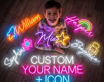 Custom Neon Sign, Neon Signs,Name Neon Sign, Gifts for him/her, LED Neon Light Sign, Wedding Sign, Personalised Gifts, Wall & Home Decor