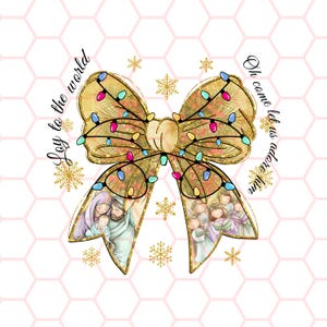 Jesus Christmas Coquette Bow Png, Christian Christmas Png, Nativity Scene Png, Baby Jesus Png, Bible Verse Png, Glitter, Pink Christmas Png