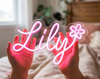 Letrero de neón personalizado con nombre para niños, regalo l Letrero LED para decoración de dormitorio T3