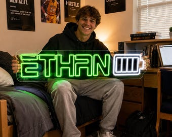 Personalized Neon Name Sign, Custom LED Name Light, Kids Bedroom Decor, Nursery Wall Sign, Teen Room Gift
