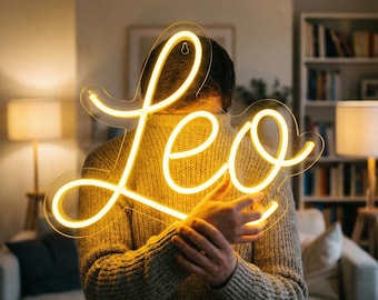 Luz de neón personalizada con nombre, decoración de habitación infantil, regalo de cumpleaños para niños, letrero de neón para dormitorio, decoración de pared para dormitorio, regalos personalizados de Año Nuevo.