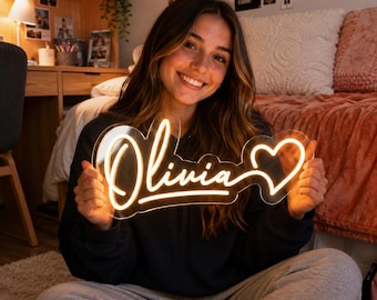Custom Neon Name Sign, Personalized LED Name Light, Bedroom Wall Decor, Kids Room Neon, Nursery Decor, Teen Girl Gift