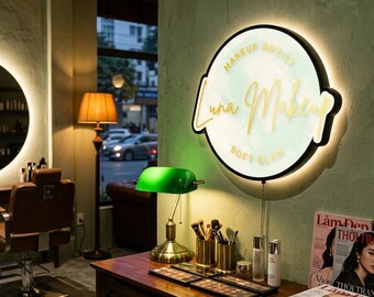 Custom Outdoor Logo Sign | 3D Business Branding | Round Wall Display Sign