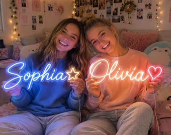 Custom Neon Name Sign, Personalized Neon Sign for Kids Bedroom, Custom Name Light Sign, Teengirl Gifts