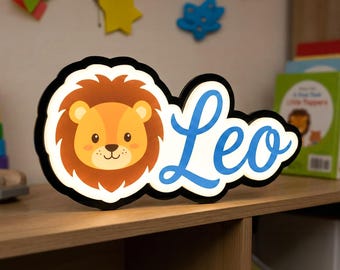 Personalized Name Light Box | Kids Room LED Night Light | Custom Baby Name Sign | Nursery Decor Gift
