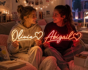 Custom Name Neon Sign, LED Bedroom Wall Decor, Personalized Nursery Light, Girl Room Decor, Dorm Room Gift