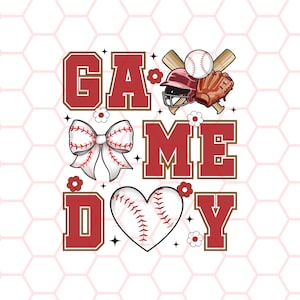 Game Day Baseball Bow Png, Coquette Baseball Png, Game day Png, Baseball Mom, Baseball Png Design, Baseball Season, Baseball Png, Sports Png