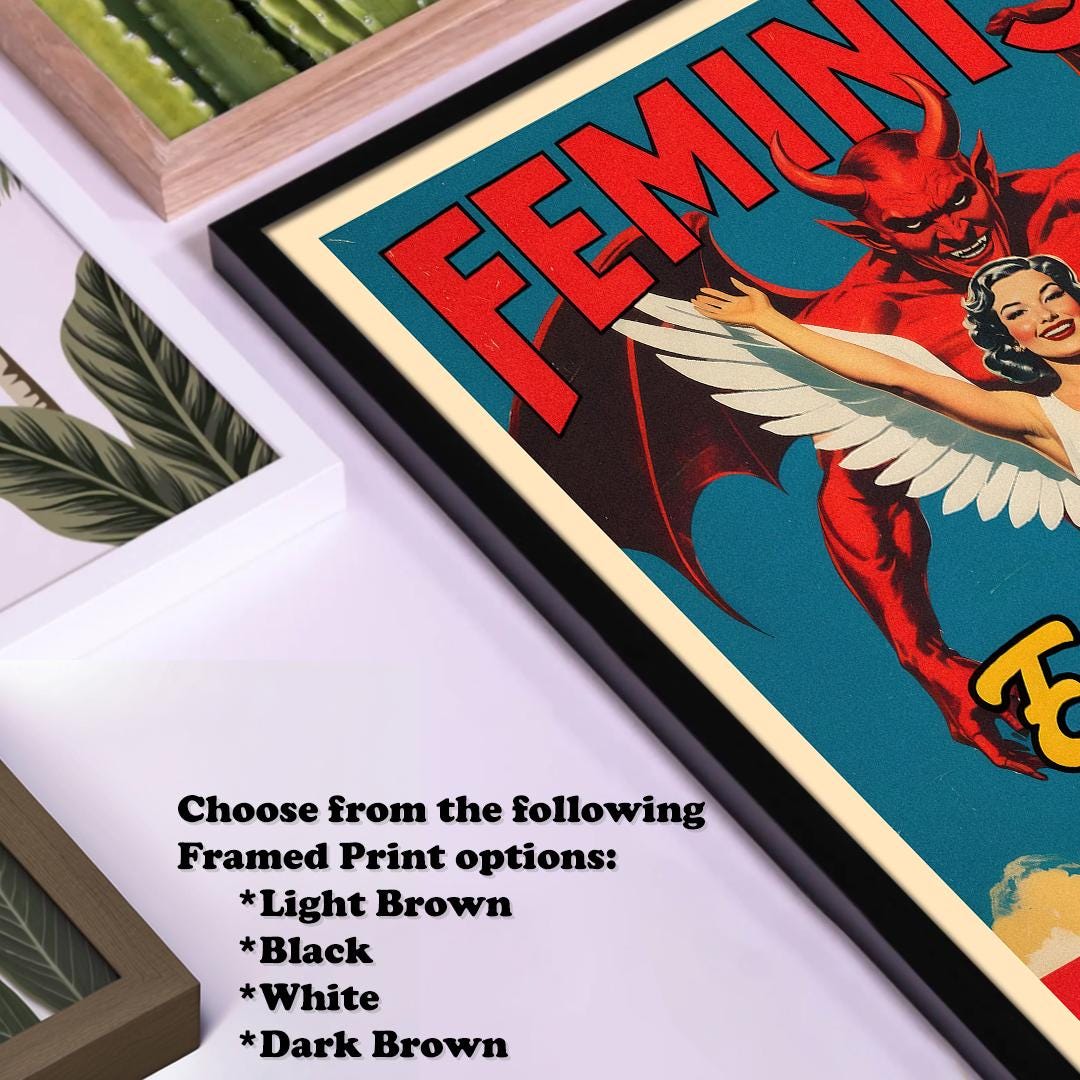 Feminism Poster – Retro Propaganda Wall Art Print, Vintage Feminist ...