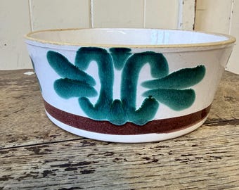 Vintage studio pottery bowls – pair – 20.5cm