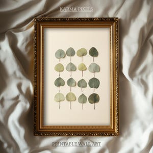 Eukalyptus Blätter druckbare Wandkunst, minimalistisches Kräuter Poster, Heilkräuter digitaler Download, Küche botanisches Dekor, druckbare Download