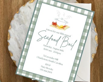 Seafood Boil Party Invitation: Editable Template (Digital Download)