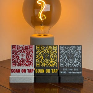 Custom Wi-Fi Sign with QR Code & NFC – Instant Guest Access | Works with iOS/Android | Perfect for Home, Airbnb, Cafes, Hotels, Restaurants