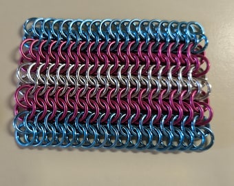 Transgender Pride Flag Chainmail Patch