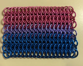 Bisexual Pride Flag Chainmail Patch