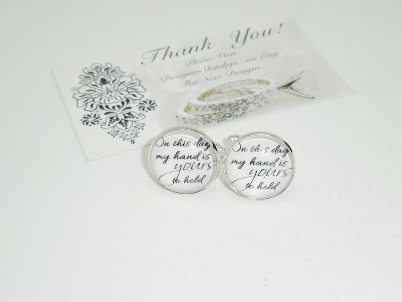 Hold my Hand Cuff Links with Case custom wedding gifts wedding gift Box groomsman bridesman cufflinks groom